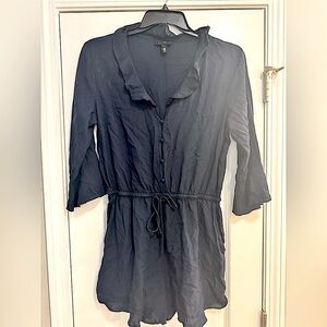 Jessica Simpson 3/4 sleeve button down Romper